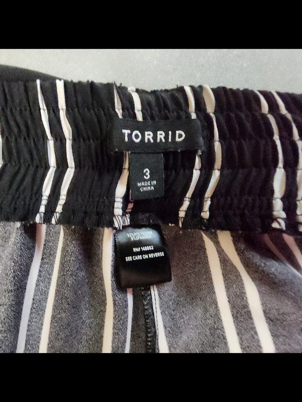 torrid Black and White Striped Wide-Leg Pants - Picture 2 of 4